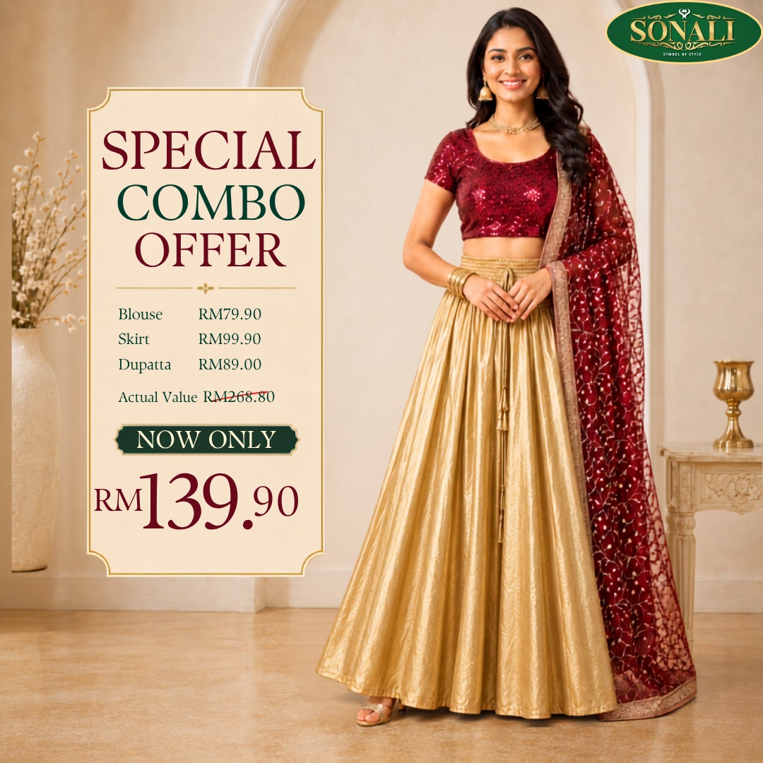Blouse + Skirt + Dupatta Combo Set 1