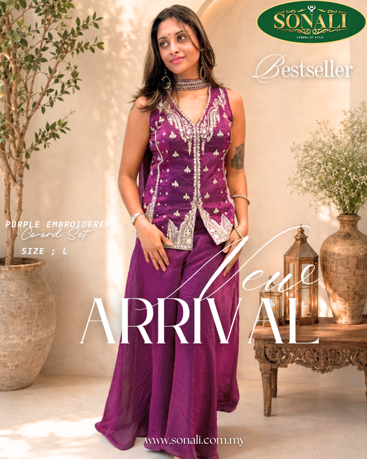 Women's Embroidered Premium Co-Ord Sets for Women – Sleeveless Ethnic Fusion Outfit