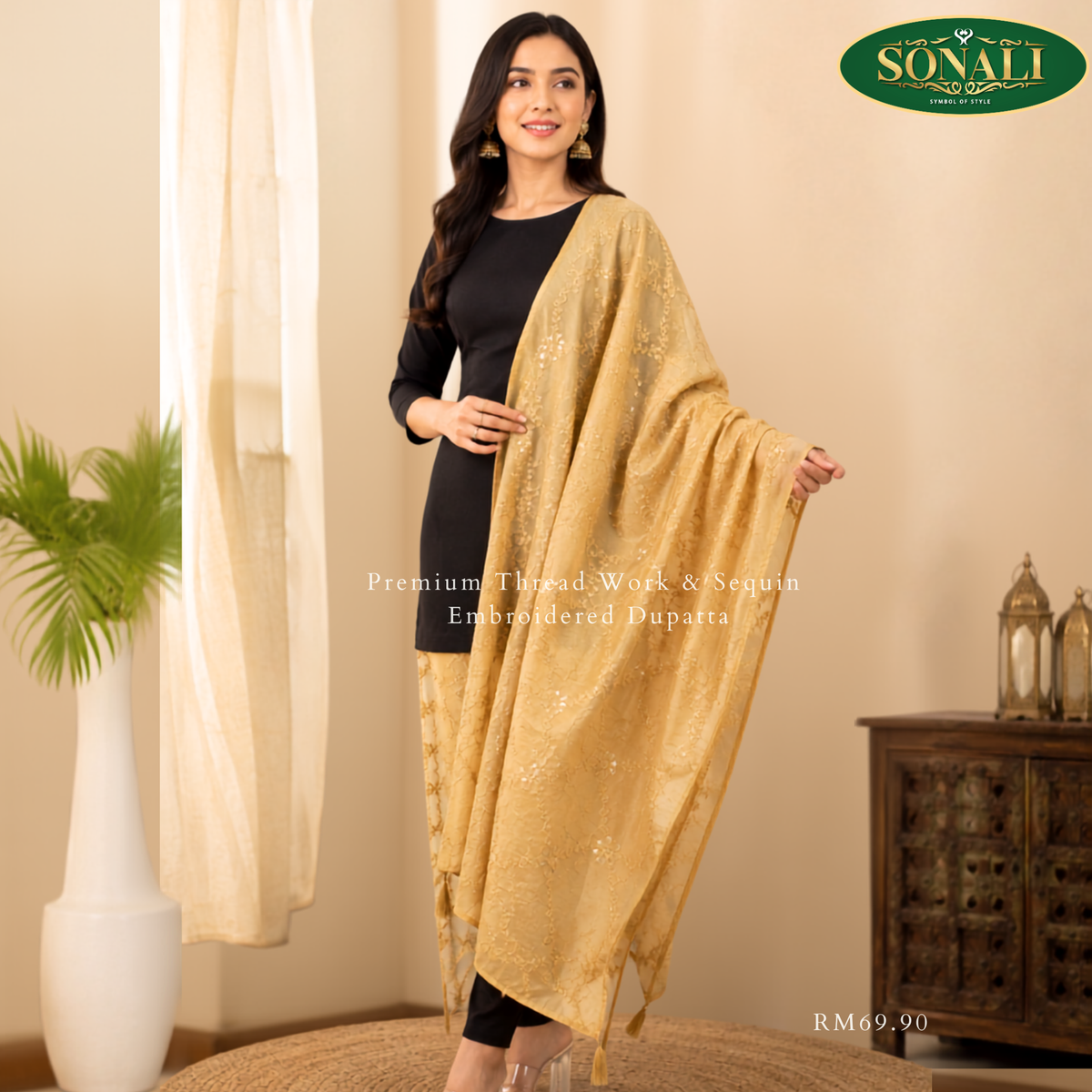 Premium Thread Work Dupatta