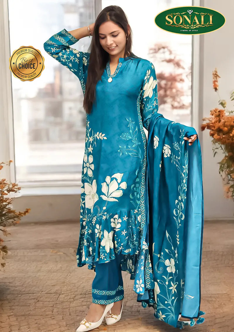 Sonali Premier Quality Women's Designer Suits / Ladies Indian Traditional Set / 3/4 Sleeve