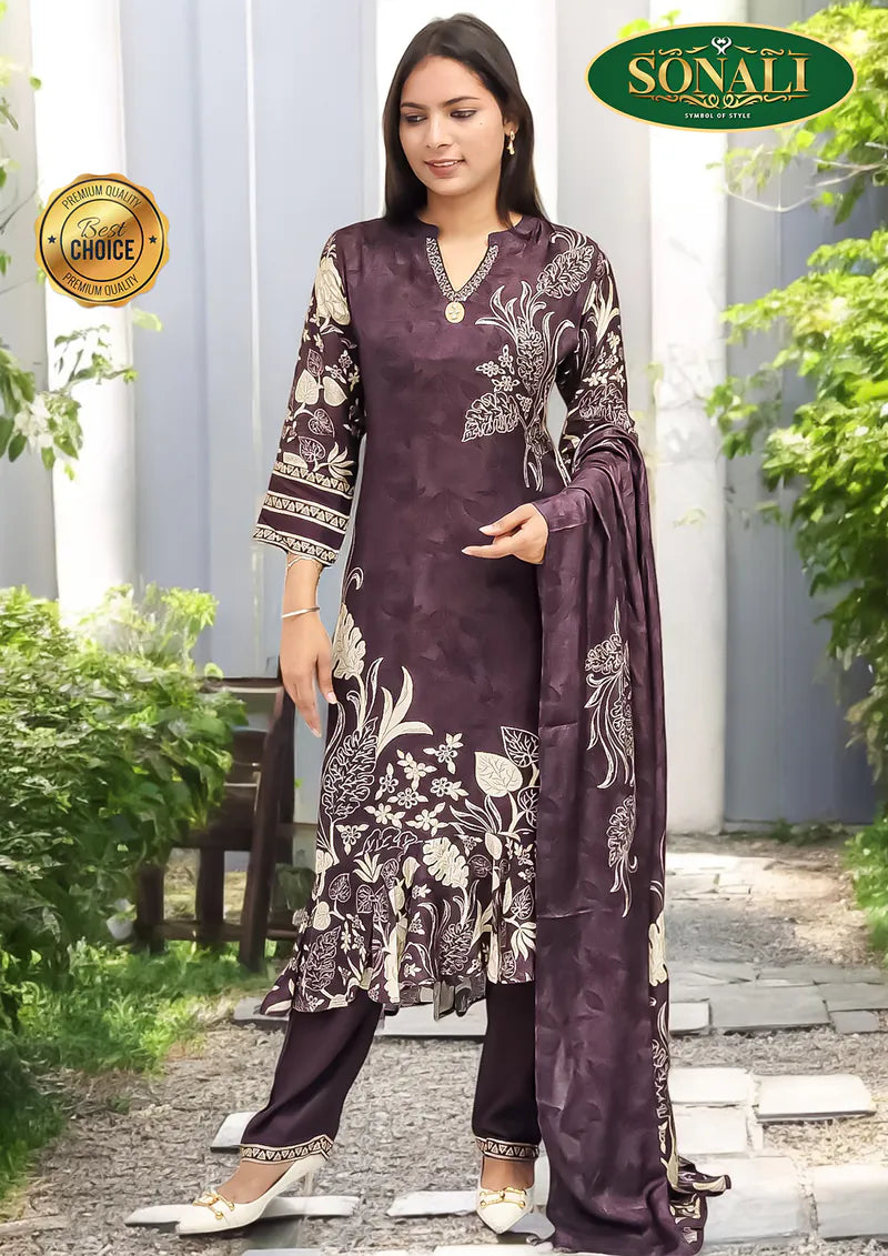 Sonali Premier Quality Women's Designer Suits / Ladies Indian Traditional Set / 3/4 Sleeve