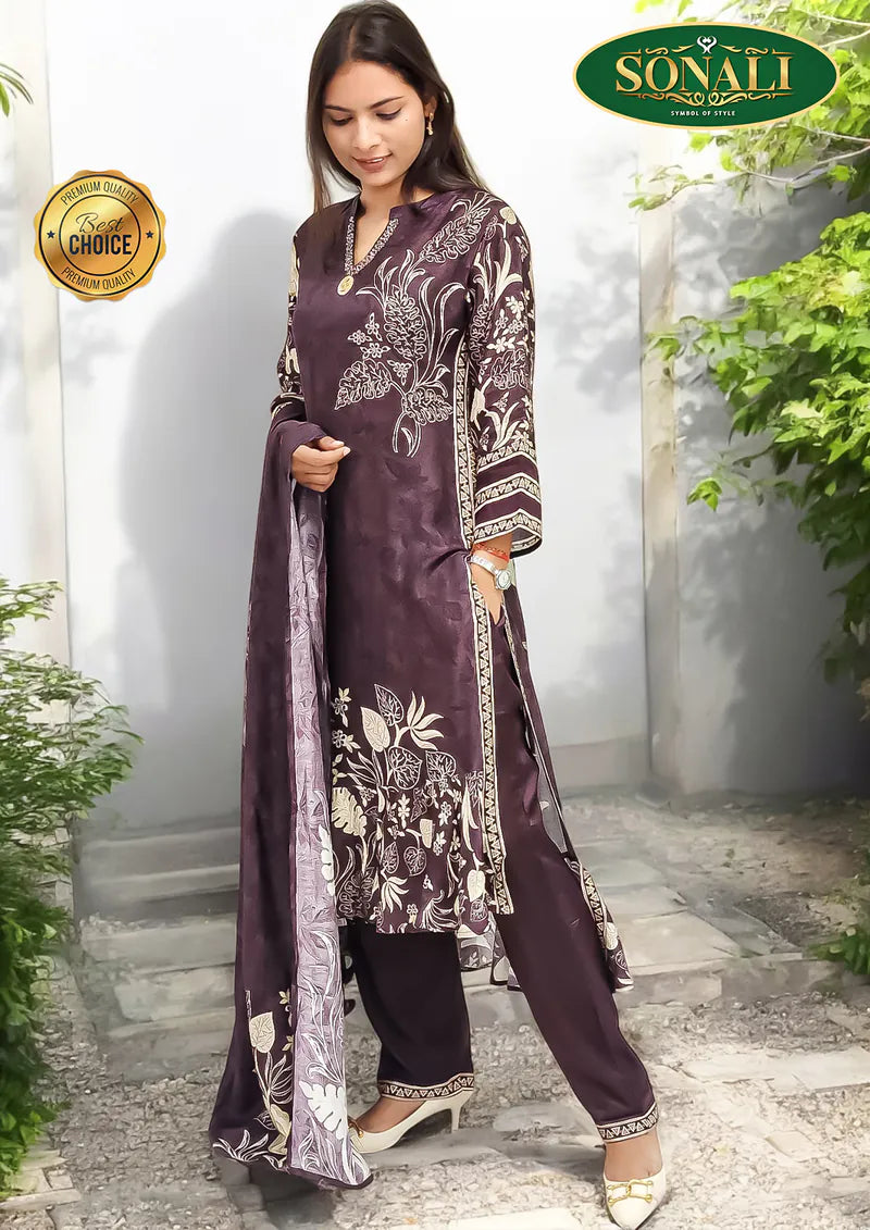 Sonali Premier Quality Women's Designer Suits / Ladies Indian Traditional Set / 3/4 Sleeve