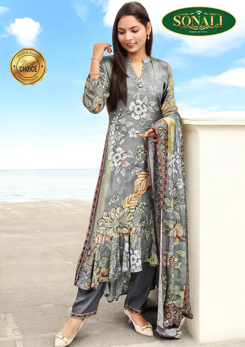 Sonali Premier Quality Women's Designer Suits / Ladies Indian Traditional Set / 3/4 Sleeve