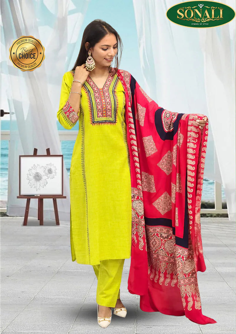 Sonali Premier Quality Women's Designer Suits / Ladies Indian Traditional Set / 3/4 Sleeve