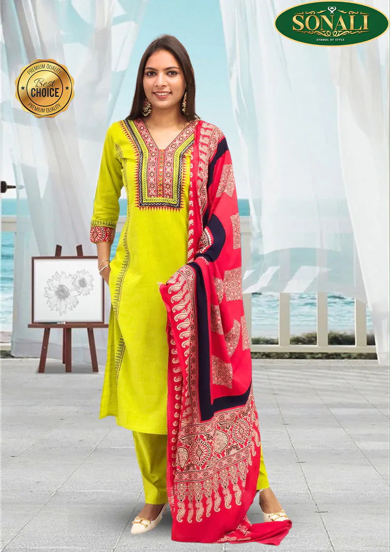 Sonali Premier Quality Women's Designer Suits / Ladies Indian Traditional Set / 3/4 Sleeve