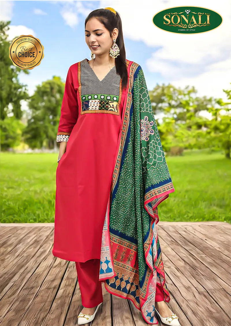 Sonali Premier Quality Women's Designer Suits / Ladies Indian Traditional Set / 3/4 Sleeve