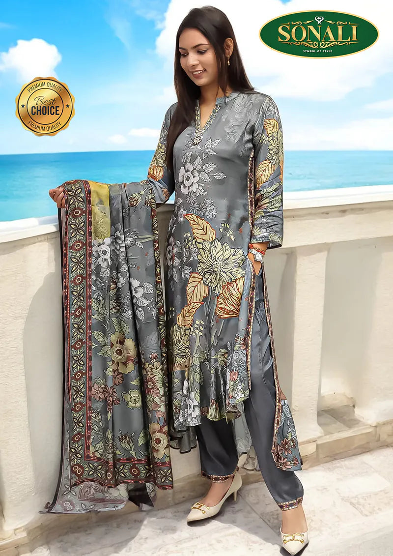 Sonali Premier Quality Women's Designer Suits / Ladies Indian Traditional Set / 3/4 Sleeve