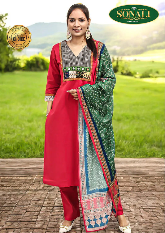 Sonali Premier Quality Women's Designer Suits / Ladies Indian Traditional Set / 3/4 Sleeve