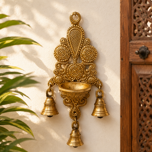 GOLDEN BRASS HANGING IN WARM SUNLIGHT- BB032
