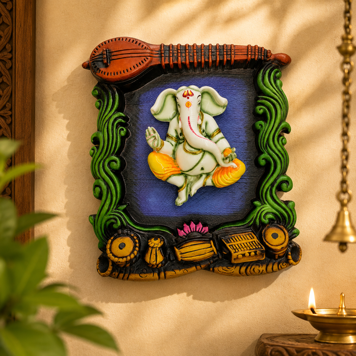 RELIGIOUS GANESHA WALL PLAQUEE DECORATION - BB053