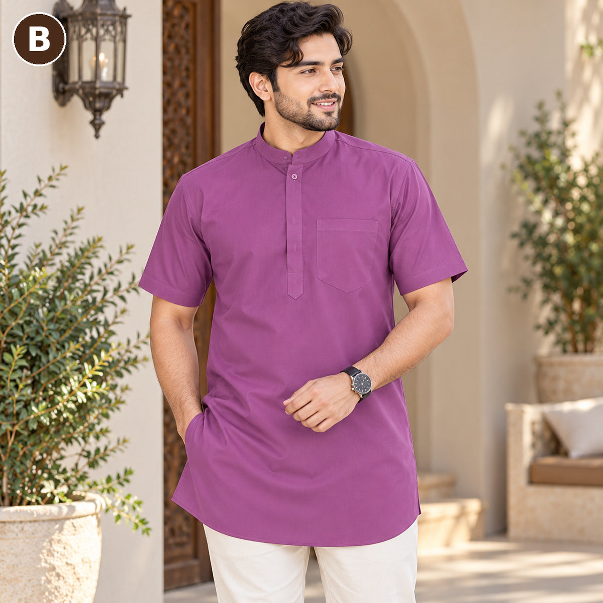 Men’s Classic Short Sleeve Kurta Collection – MJ04