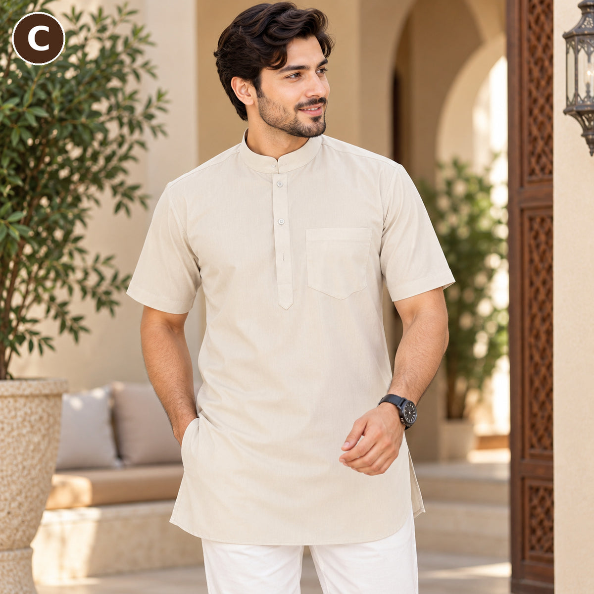 Men’s Classic Short Sleeve Kurta Collection – MJ04