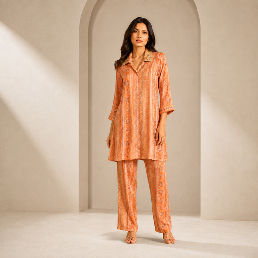 Sunlit Stripe Co-Ord Set – TP016