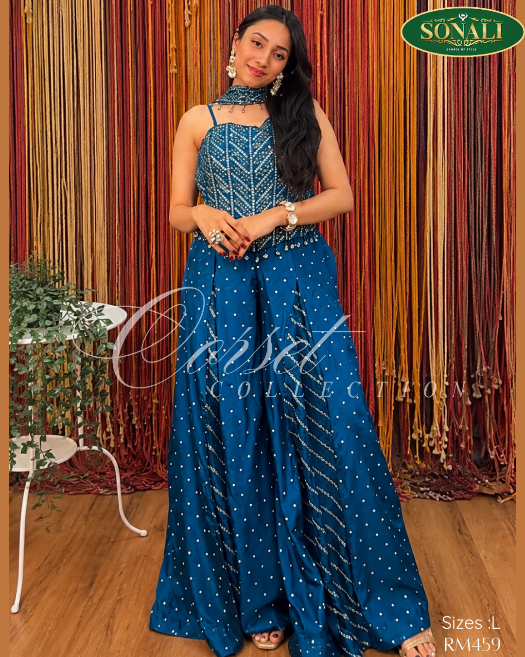 Women's Zariah Bandhani Festive Gown Set