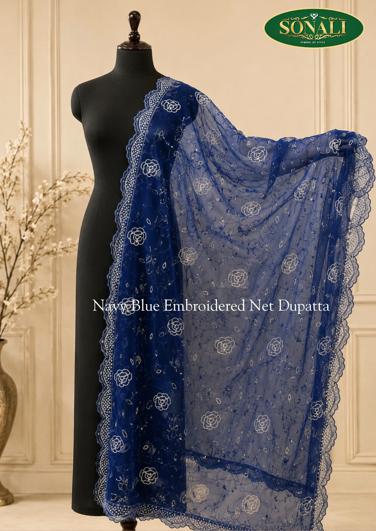 Navy Tie-Dye Lehenga Set