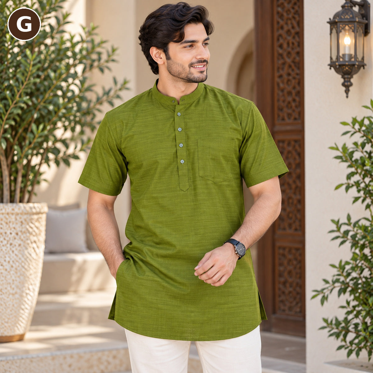 Men’s Classic Short Sleeve Kurta Collection – MJ04