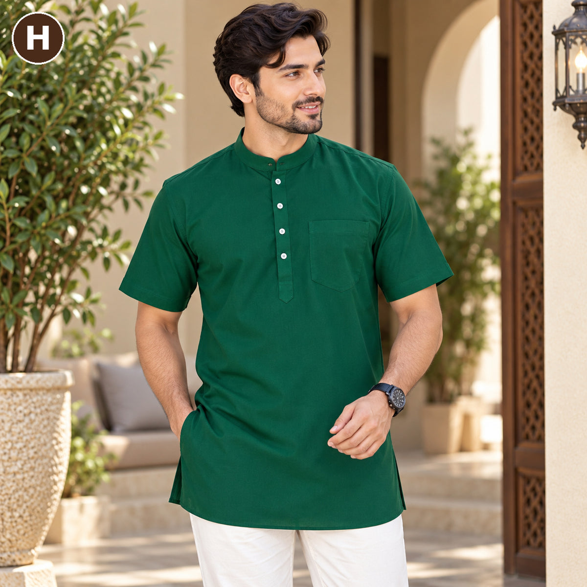 Men’s Classic Short Sleeve Kurta Collection – MJ04