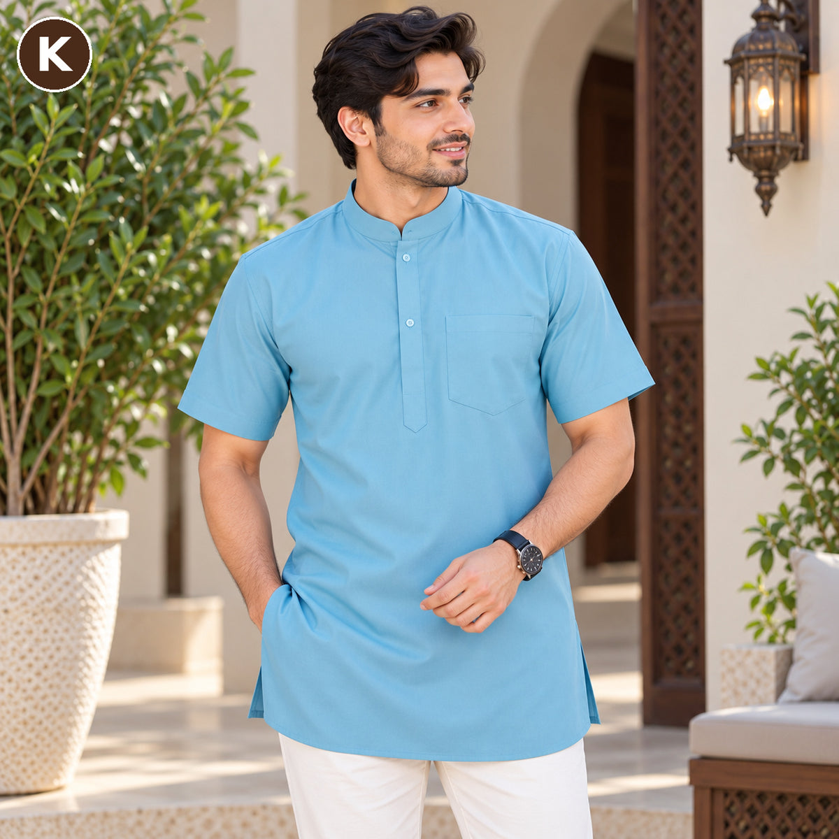 Men’s Classic Short Sleeve Kurta Collection – MJ04