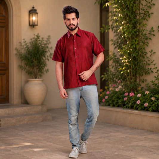 Men's Shirt/Top Kurta - Q0727