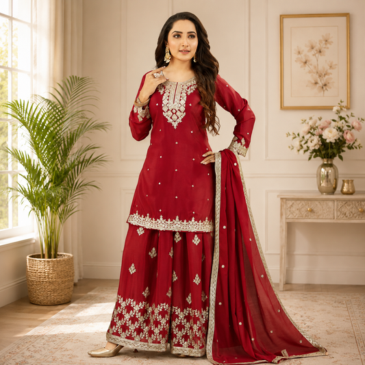 GHARARA SUIT/FLAIR PALAZZO SUIT/PUNJABI SUIT - Q1958