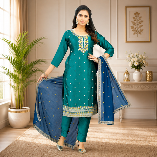Sonali Super Premier Quality Family Collection Women's Set (3 Pcs Suit) - Q1977